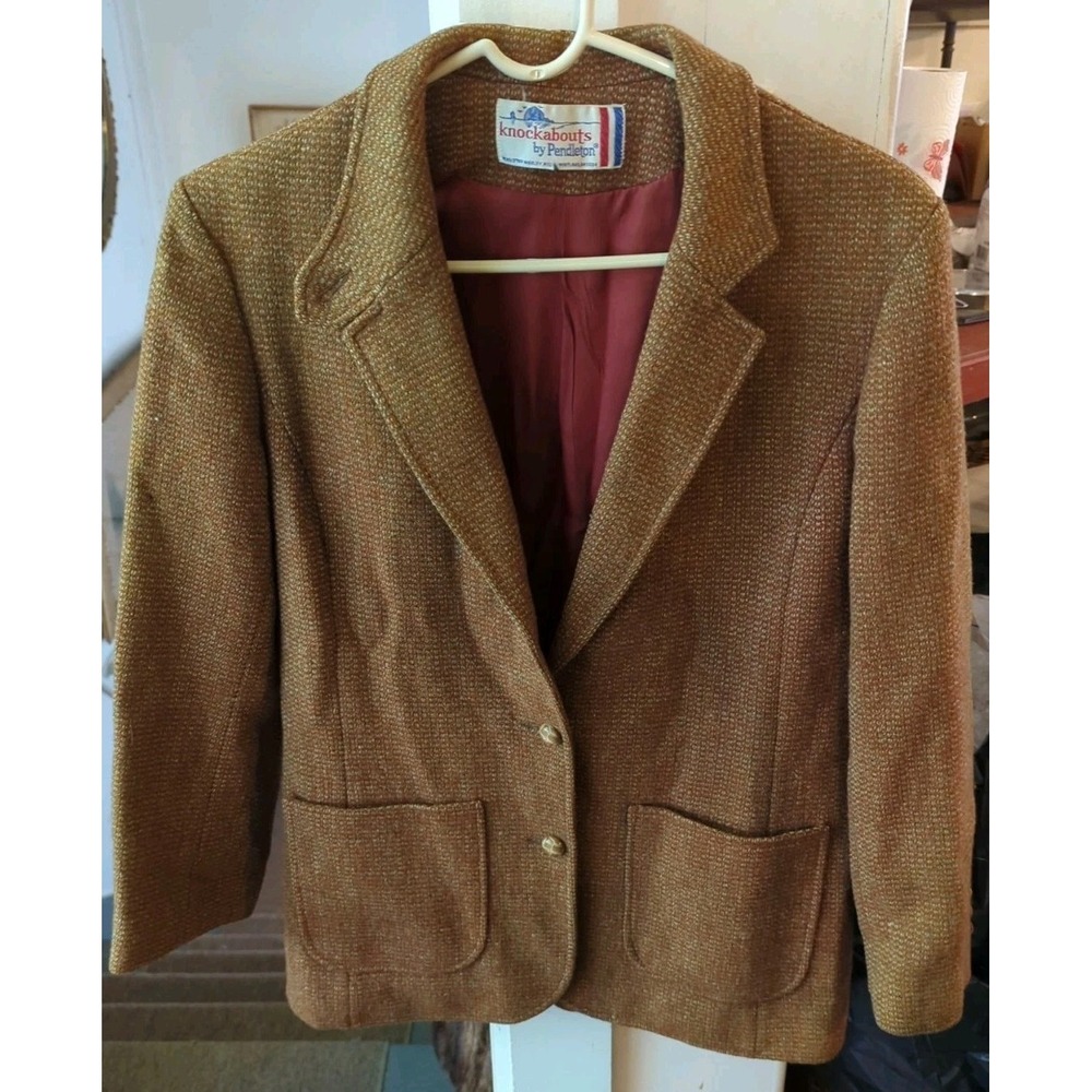 Vintage Pendleton‎ Knockabouts Wool Blazer With Elbows READ!